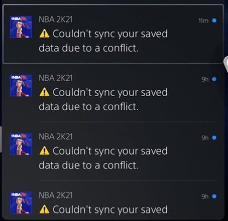 PS5 data sync issue
